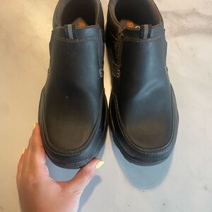 Skechers Black Slip-On Loafers with Modern Design